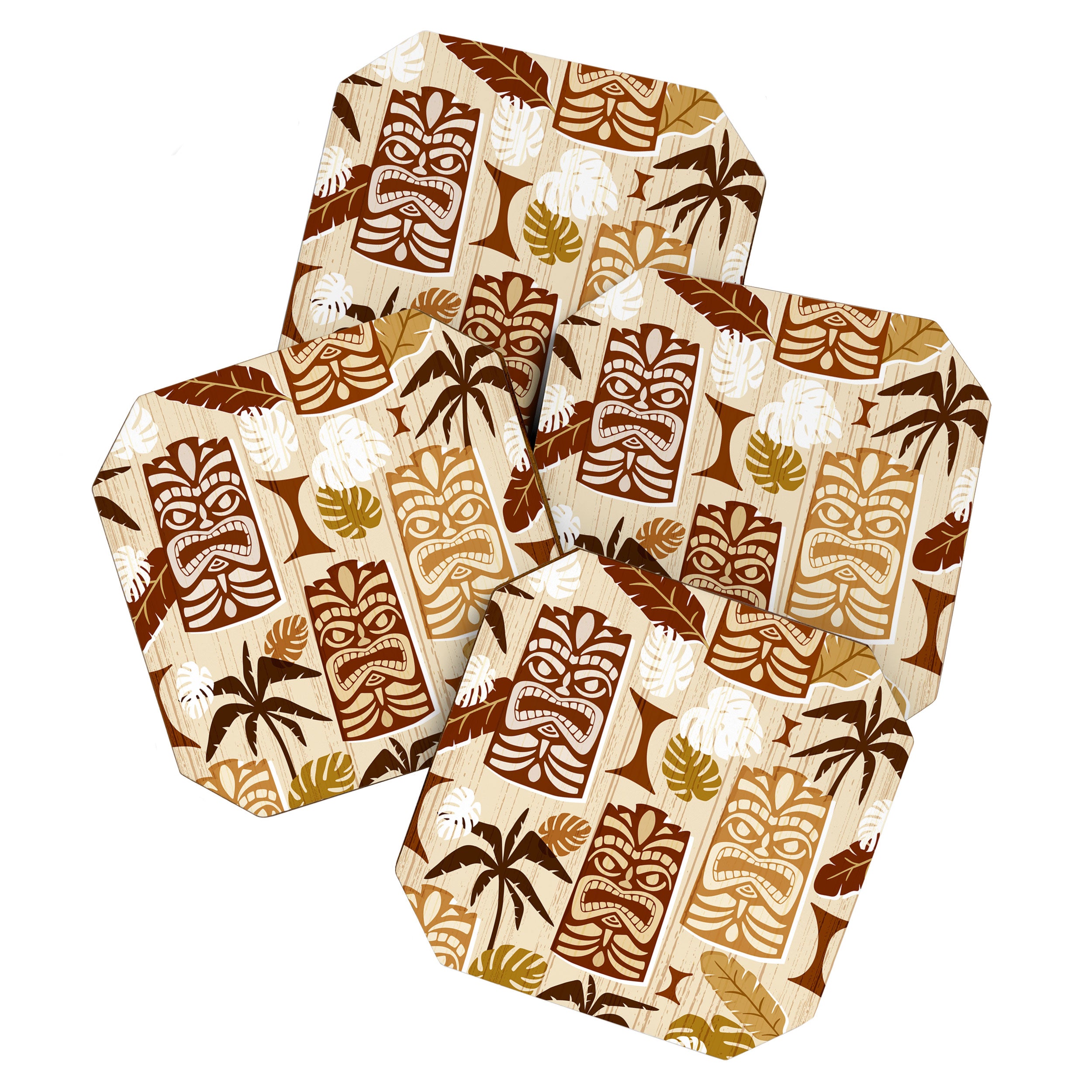 Tiki Time Brown Coaster Gallery Image 1