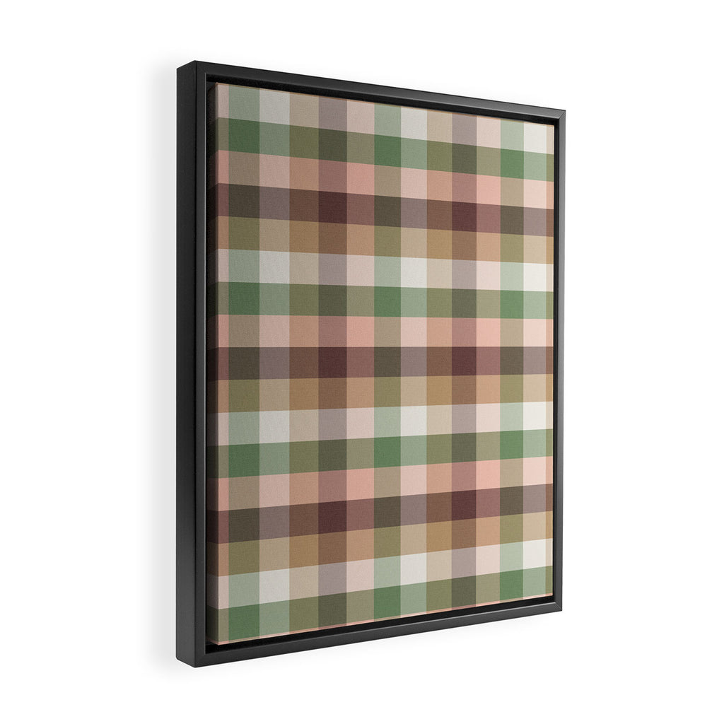 Timberland Gingham Plaid Cozy Heirloom Multi Framed Canvas Print Gallery Image 2