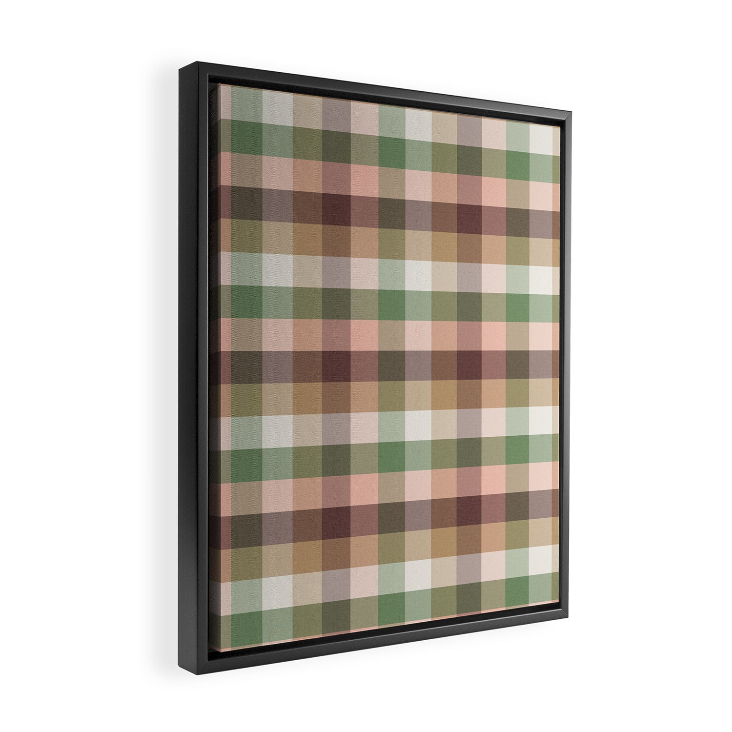 Timberland Gingham Plaid Cozy Heirloom Multi Framed Canvas Print Gallery Image 2