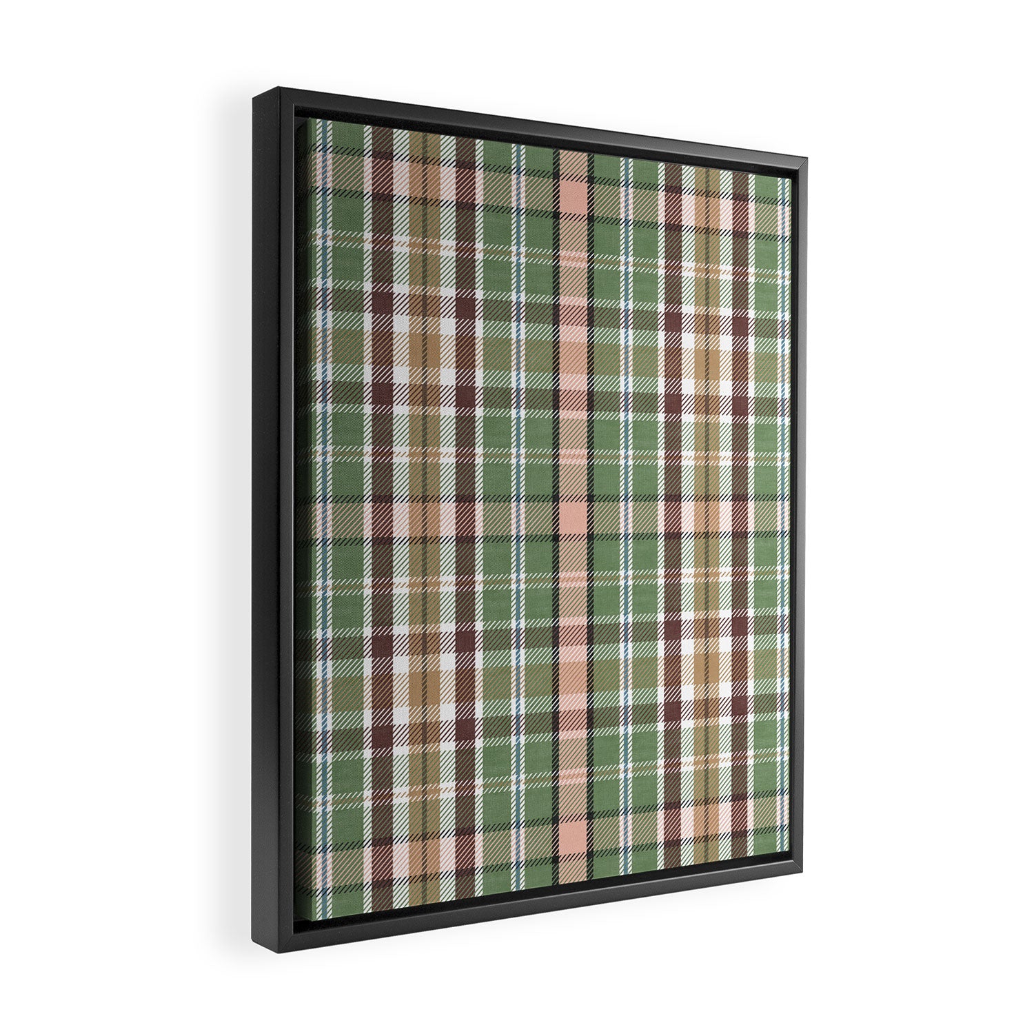 Wilderness Plaid Cozy Heirloom Multi Framed Canvas Print Gallery Image 2