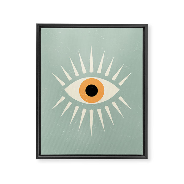 Yellow Eye Framed Canvas Print Gallery Image 1