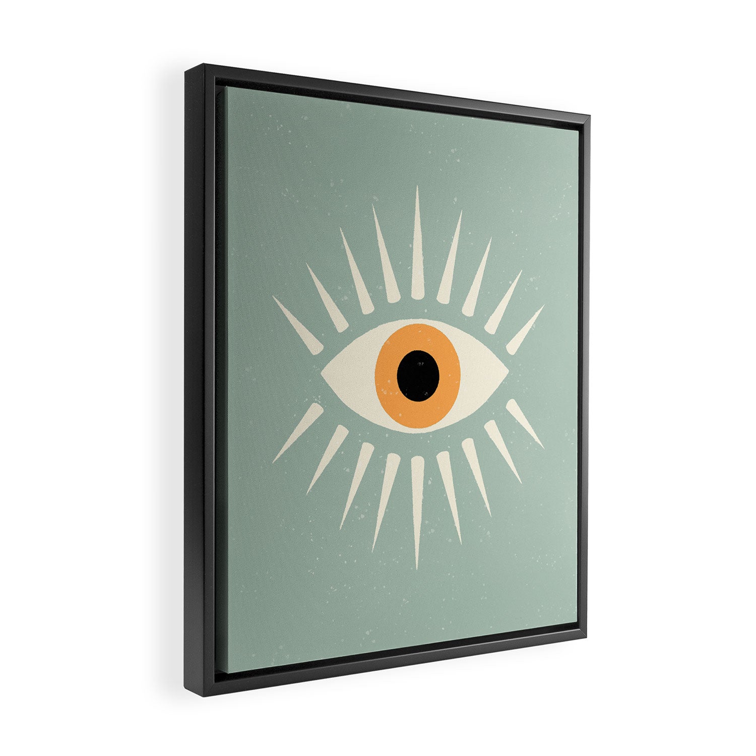 Yellow Eye Framed Canvas Print Gallery Image 2
