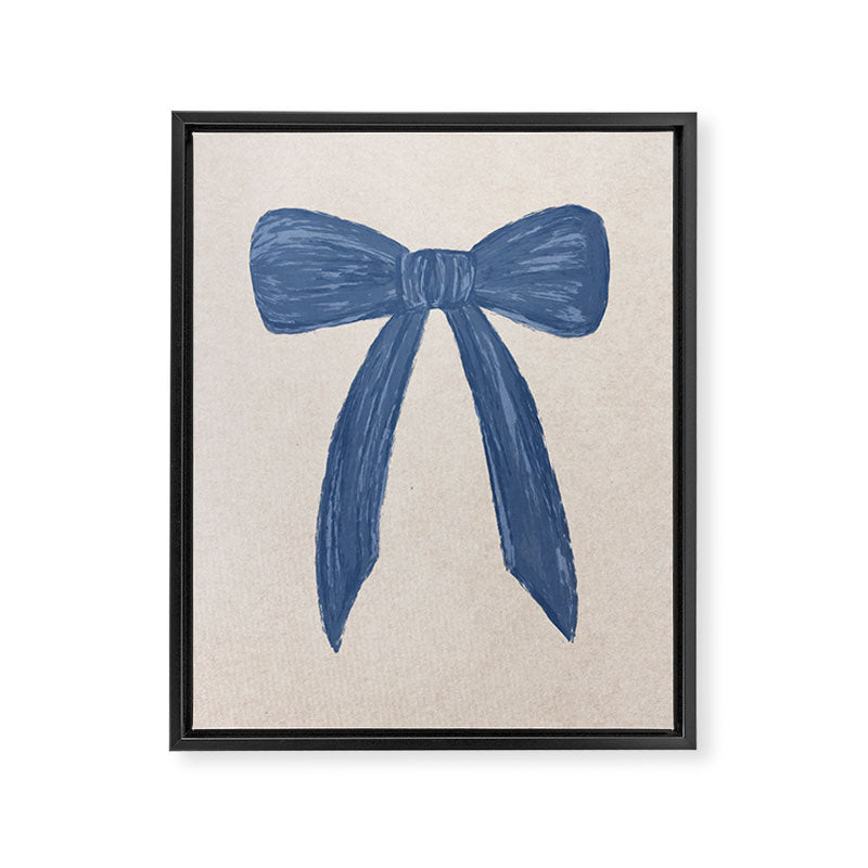 Blue Bow Framed Canvas Print Gallery Image 6