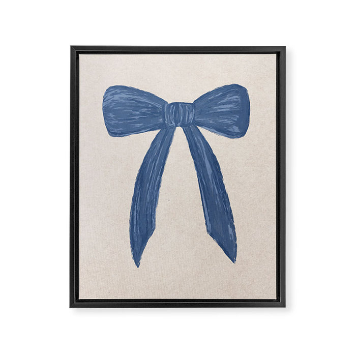 Blue Bow Framed Canvas Print Gallery Image 1