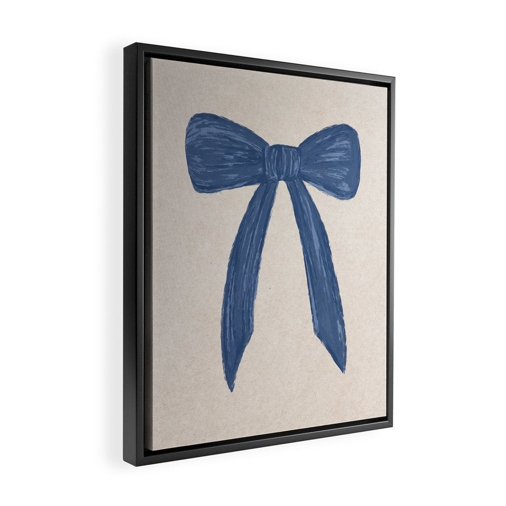 Blue Bow Framed Canvas Print Gallery Image 2