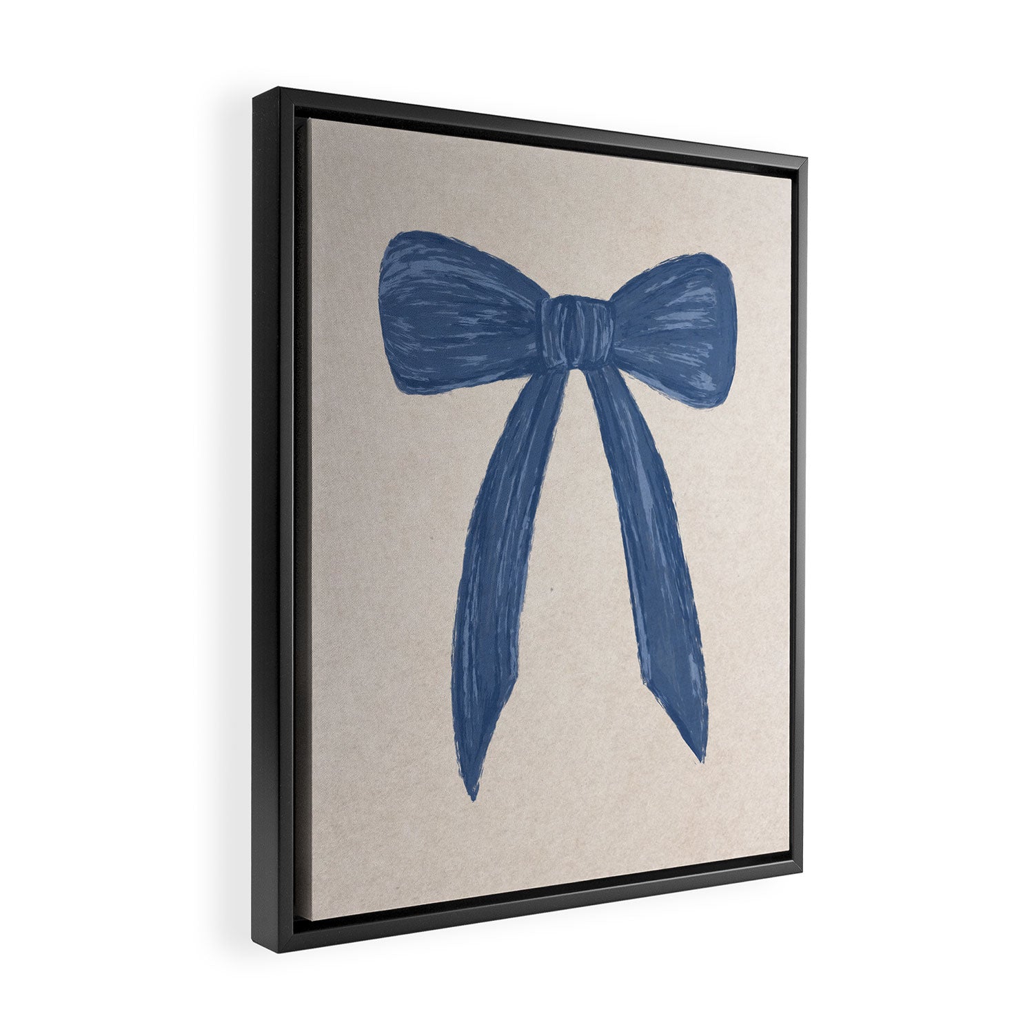Blue Bow Framed Canvas Print Gallery Image 2
