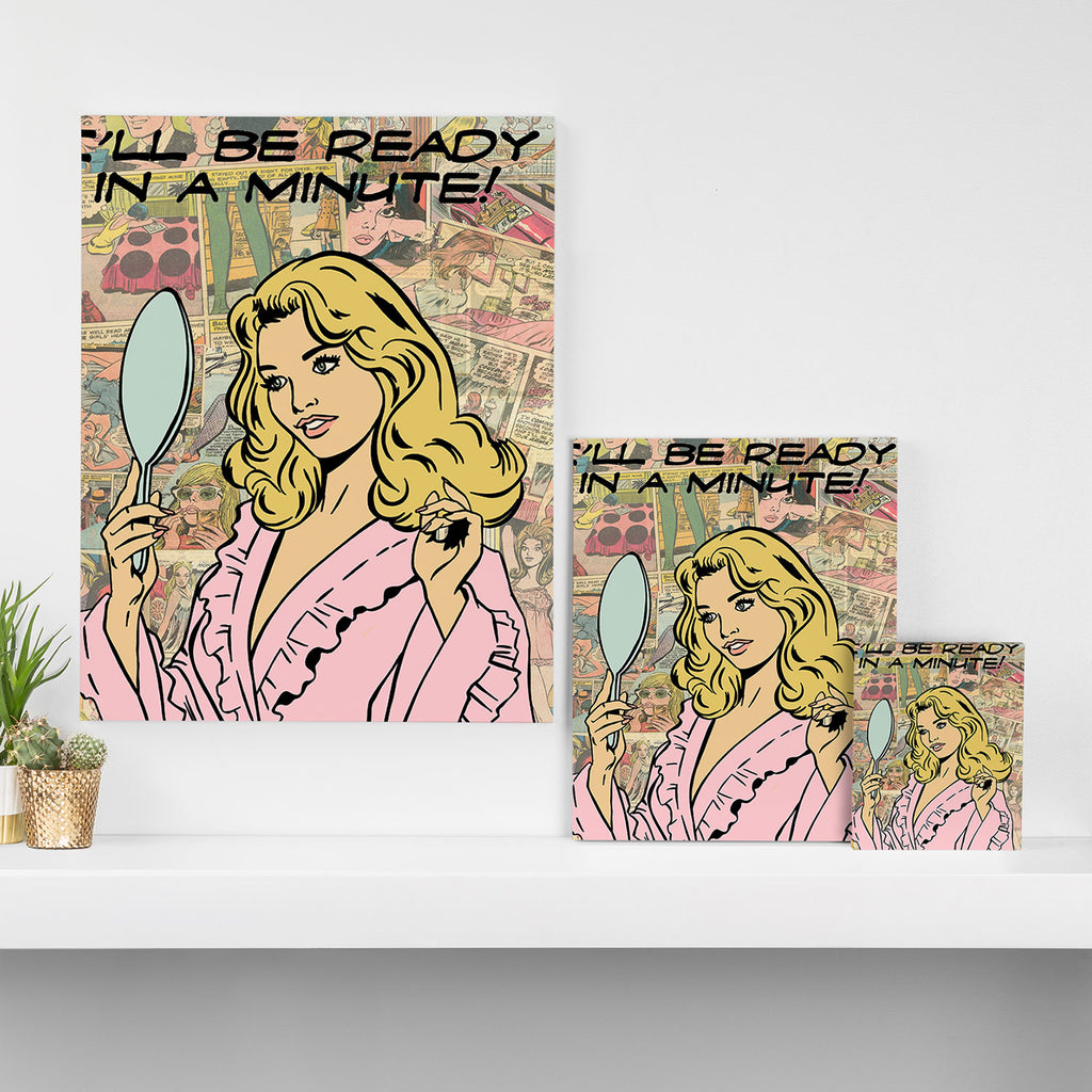 ready in a min color Canvas Print Gallery Image 3
