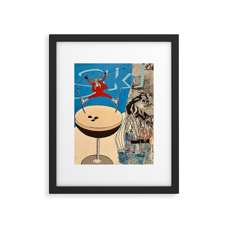 ski! painting Framed Art Print Gallery Image 5