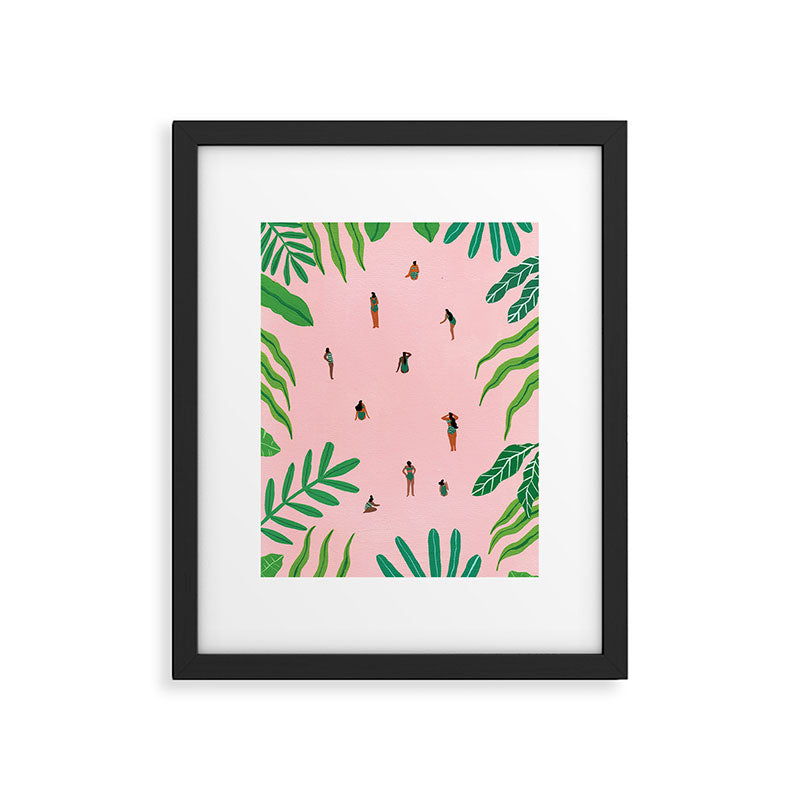 Green swimsuit Framed Art Print Gallery Image 5