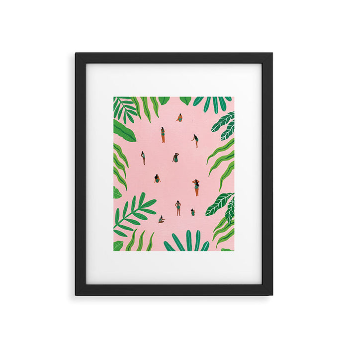 Green swimsuit Framed Art Print Gallery Image 1