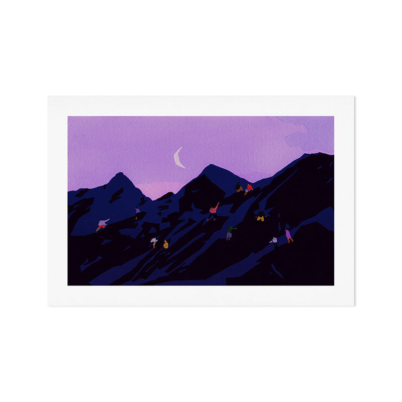 Moonlight mountain Art Print Gallery Image 1
