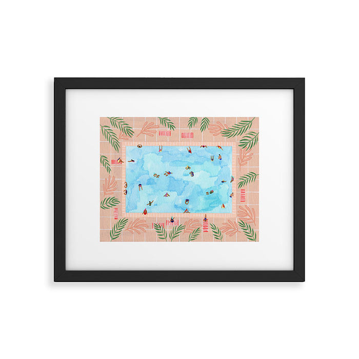 Peachy Palms Framed Art Print Gallery Image 1