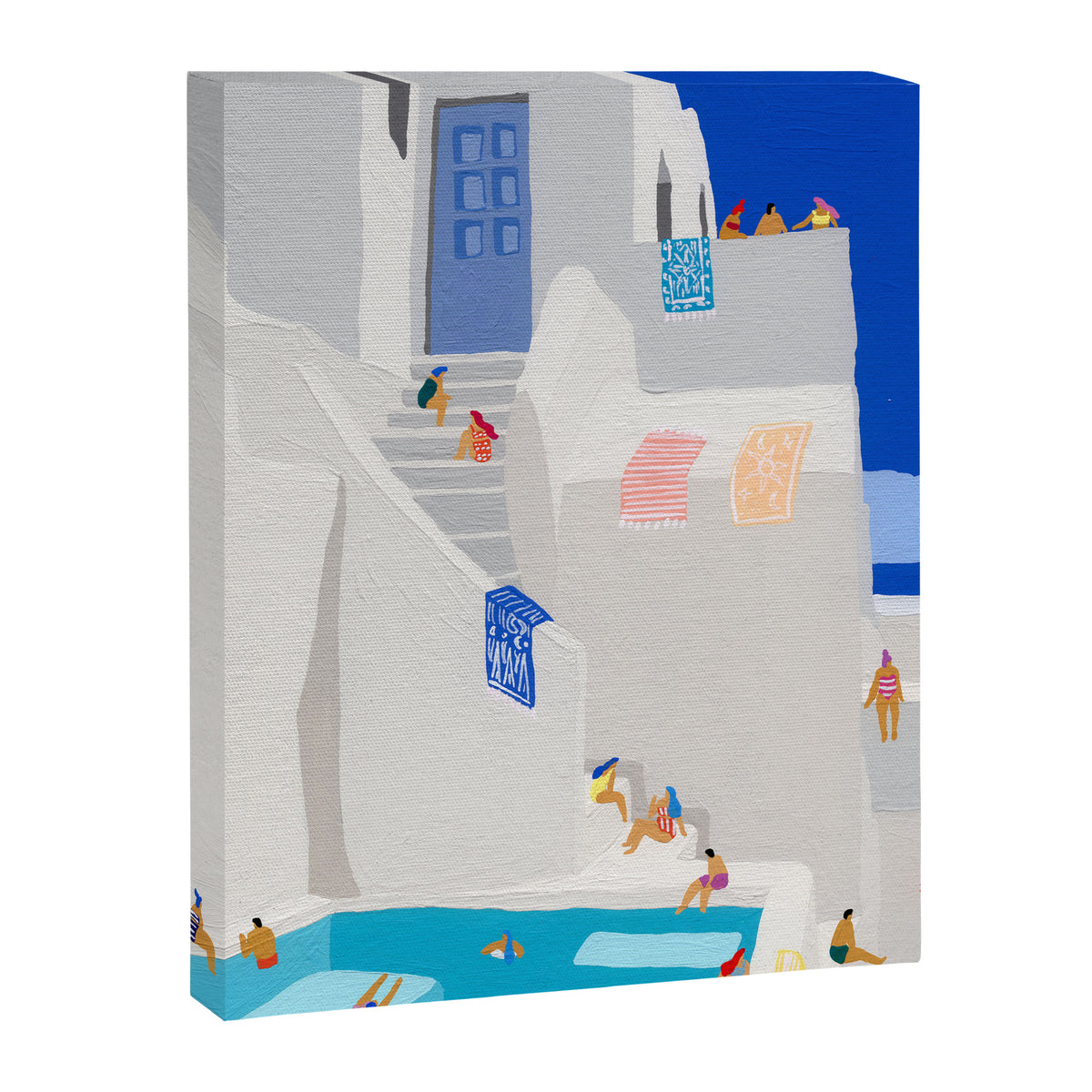Santorini Sun Canvas Print Gallery Image 6