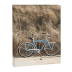 Blue Beach Bike In Holland Photo | Dutch Grass Dunes Summer Holiday Art Print | Europe Travel Photography Canvas Print Gallery Image 6