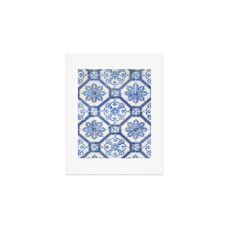 Blue Portugese Tile Pattern | Colorful Travel Photography in Portugal | Azulejos House Design Art Print Art Print Gallery Image 1