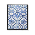 Blue Portugese Tile Pattern | Colorful Travel Photography in Portugal | Azulejos House Design Art Print Framed Canvas Print Gallery Image 6