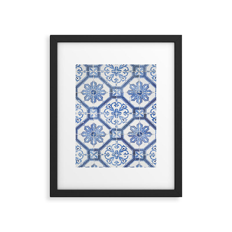 Blue Portugese Tile Pattern | Colorful Travel Photography in Portugal | Azulejos House Design Art Print Framed Art Print Gallery Image 5