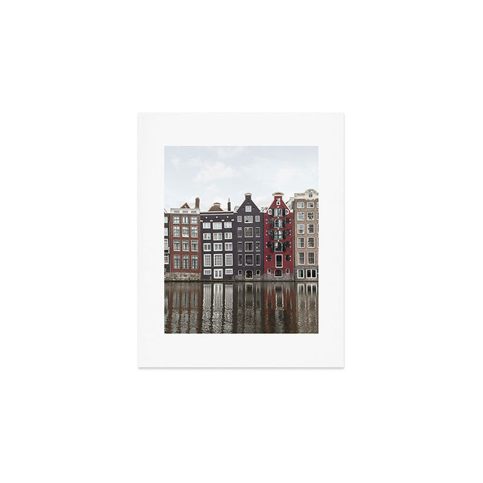 Buildings In Amsterdam City Picture | Dutch Canals Colorful Architecture Art Print | Europe Travel Photography Art Print Gallery Image 1
