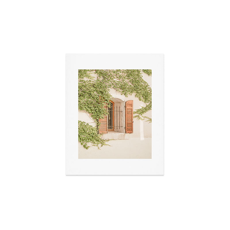 French Window Shutters Photo | Botanical Summer Art Print from Lyon | France Travel Photography Art Print Gallery Image 1