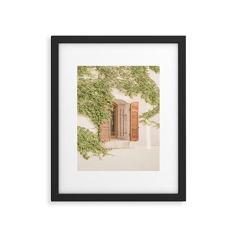French Window Shutters Photo | Botanical Summer Art Print from Lyon | France Travel Photography Framed Art Print Gallery Image 5