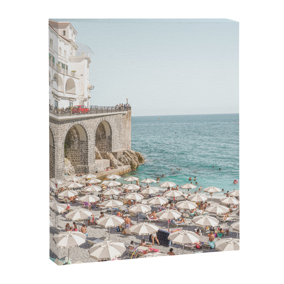 Marina Grande Beach Photo | Amalfi Coast Town In Italy Art Print | Summer Landscape Travel Photography Canvas Print Gallery Image 6