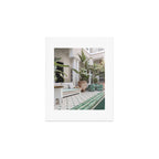 Moroccan Riad In Marrakech Photo | Arabic Interior Design Art Print | Green Tropical Travel Photography Art Print Gallery Image 1