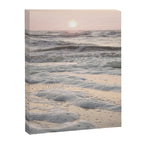 Pastel Tones Ocean In Holland Photo | Dutch Coast Seafoam And Waves Art Print | Travel Photography Canvas Print Gallery Image 6
