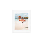 Pink Flamingo Beach Summer Photo | Aruba Tropical Island Art Print | Caribbean Travel Photography Art Print Gallery Image 1
