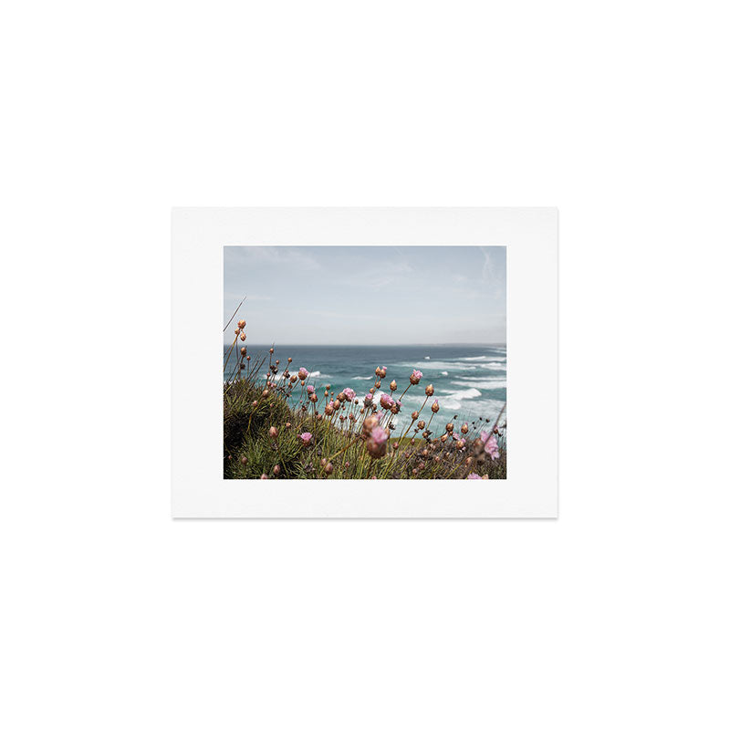 Pink Flowers by the Ocean | Travel Photography in Portugal Art Print | Summer at Bordeira Beach Art Print