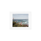 Pink Flowers by the Ocean | Travel Photography in Portugal Art Print | Summer at Bordeira Beach Art Print Gallery Image 1