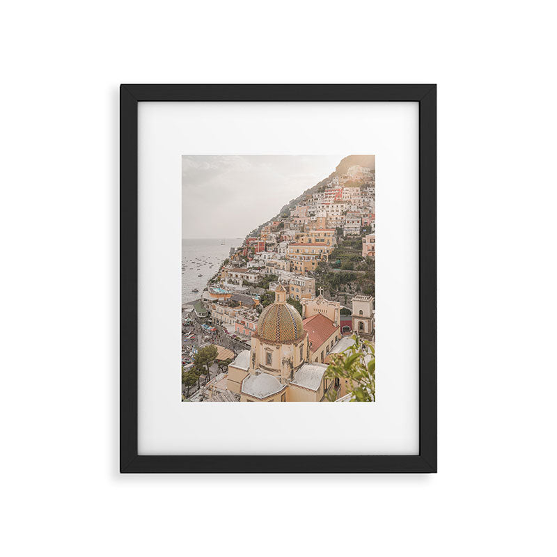Positano Bliss Photo | Amalfi Coast Mountain Landscape In Pastel Color Art Print | Italy Travel Photography Framed Art Print Gallery Image 5