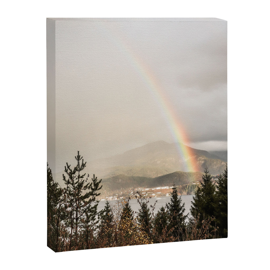Rainbow In The Mountains | Lake In Norway Photo Art Print  | Nature Landscape Travel Photography Canvas Print Gallery Image 6