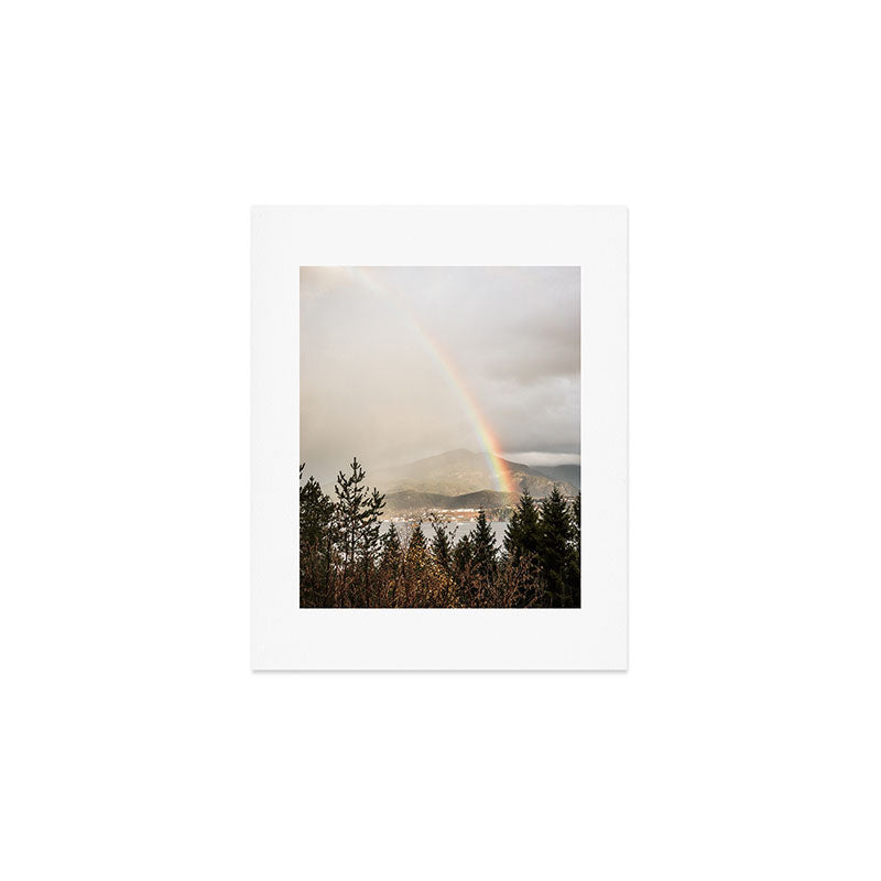 Rainbow In The Mountains | Lake In Norway Photo Art Print  | Nature Landscape Travel Photography Art Print Gallery Image 1