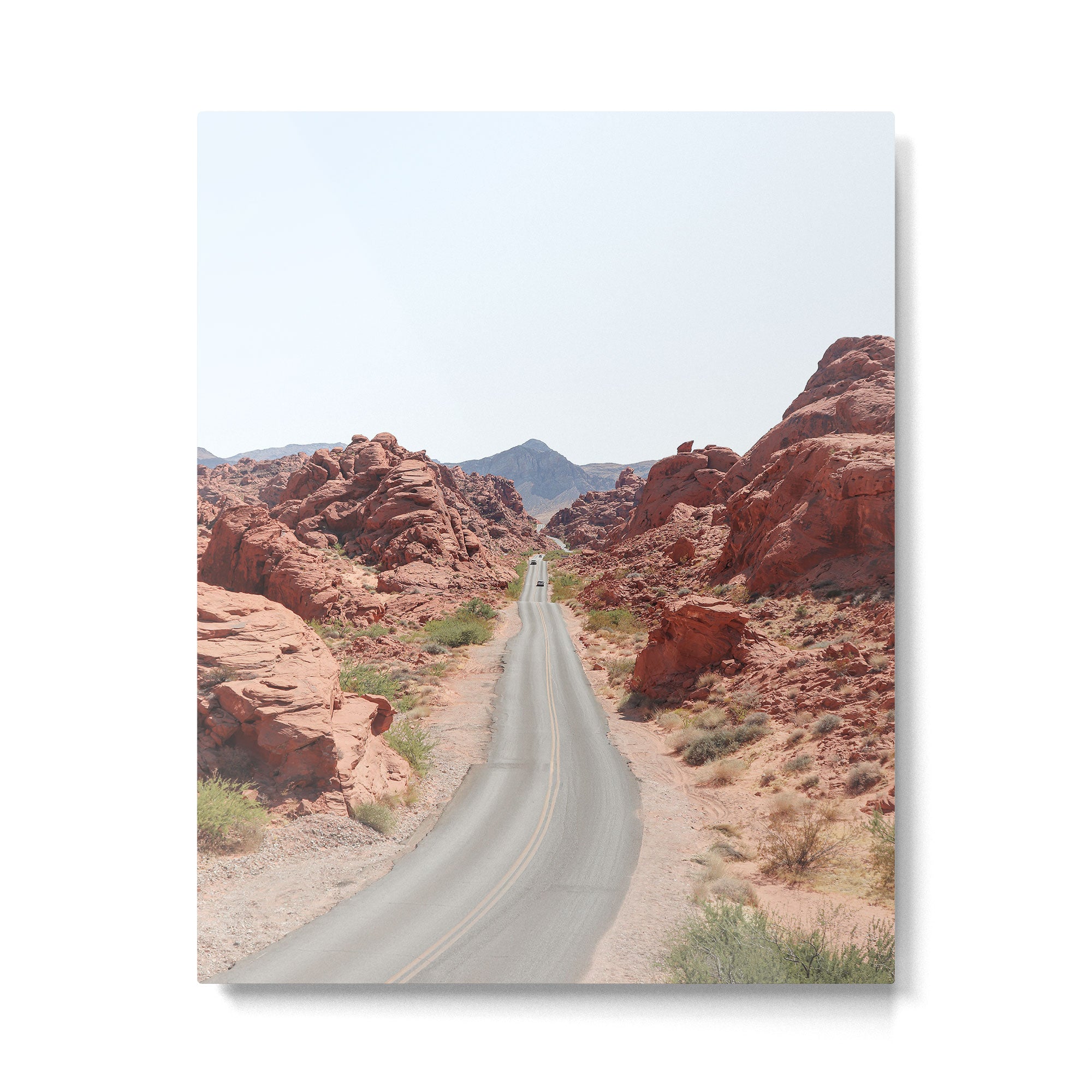 Roads Of Nevada Desert Picture | Valley Of Fire State Park Art Print | USA Travel Photography Metal Print Gallery Image 4