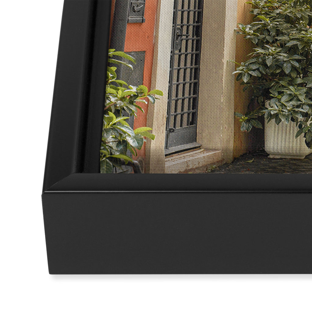 Street In Rome Photo | Travel Photography In Italy Art Print | Colorful Trastevere Houses Framed Canvas Print Gallery Image 3