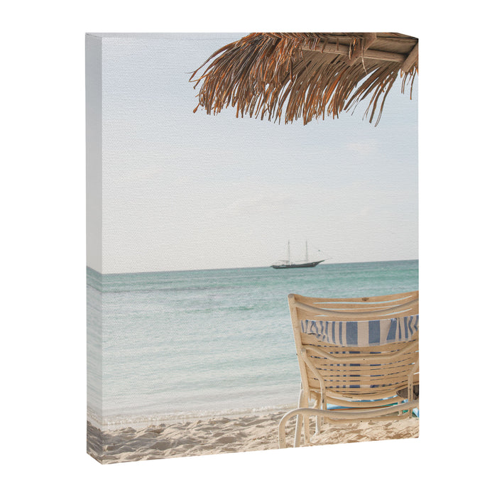 Summer Holiday Beach Photo | Aruba Island Ocean View Art Print | Caribbean Nature Travel Photography Canvas Print Gallery Image 1