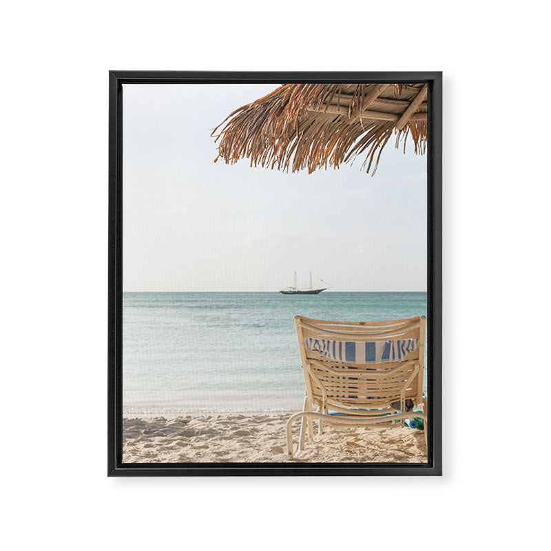 Summer Holiday Beach Photo | Aruba Island Ocean View Art Print | Caribbean Nature Travel Photography Framed Canvas Print Gallery Image 6