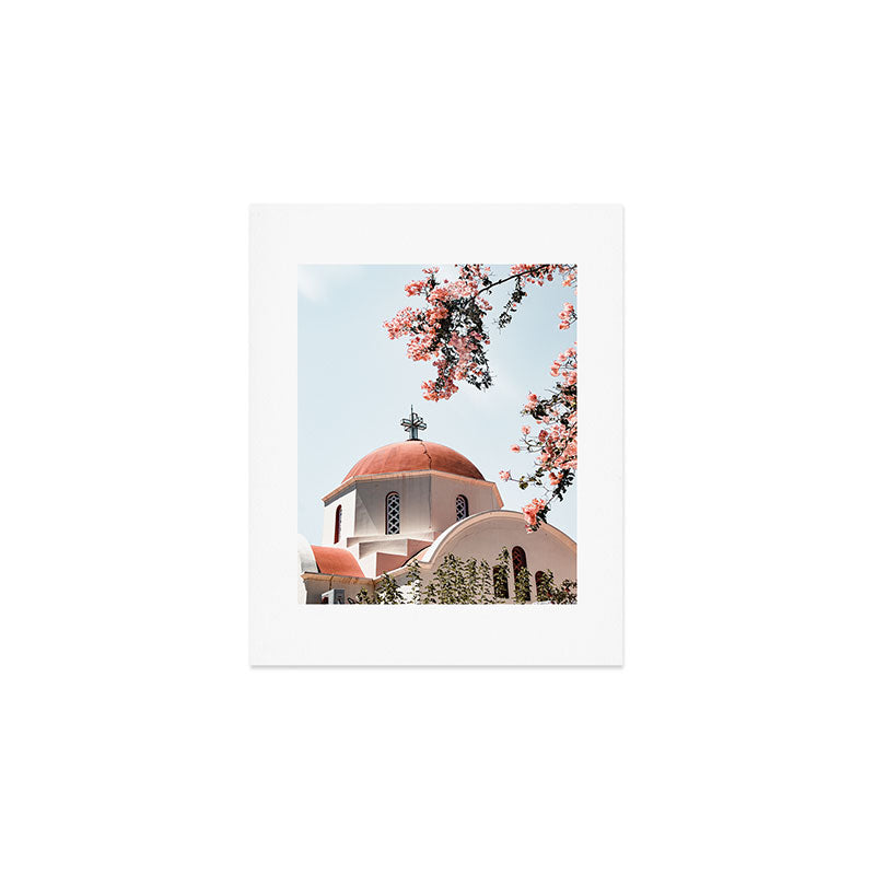 Summer In Greece Art Print | Pink Flowers Photo | Crete Island Holiday | Europe Travel Photography Art Print Gallery Image 1