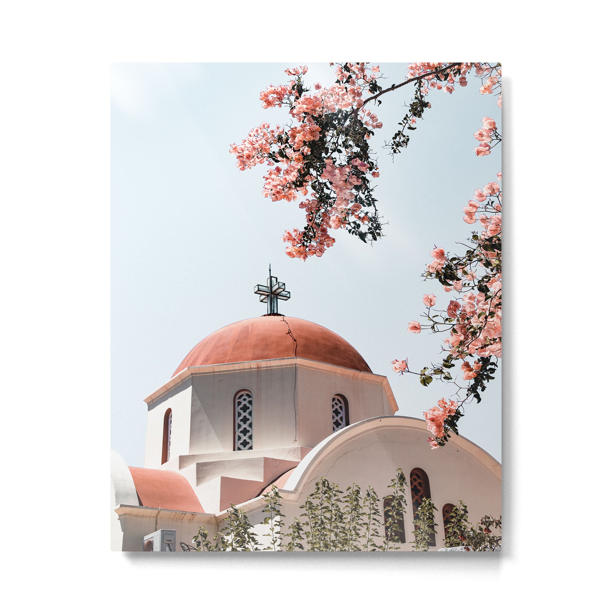 Summer In Greece Art Print | Pink Flowers Photo | Crete Island Holiday | Europe Travel Photography Metal Print Gallery Image 4
