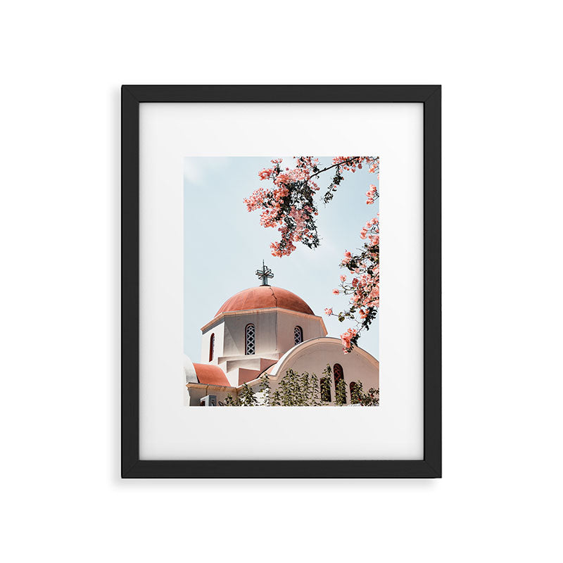 Summer In Greece Art Print | Pink Flowers Photo | Crete Island Holiday | Europe Travel Photography Framed Art Print Gallery Image 5
