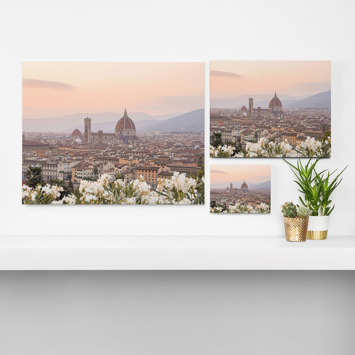 Sunset In Florence, Tuscany Photo | Il Duomo Cathedral In Soft Pastel Colors Art Print | Italy Travel Photography Canvas Print Gallery Image 3