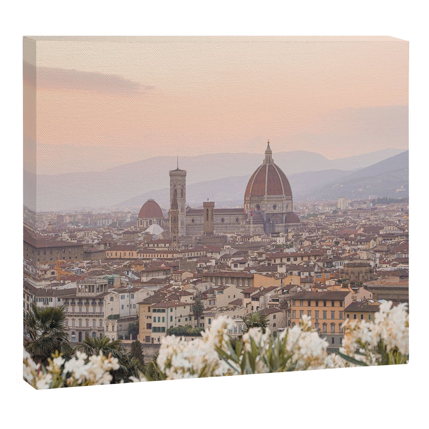 Sunset In Florence, Tuscany Photo | Il Duomo Cathedral In Soft Pastel Colors Art Print | Italy Travel Photography Canvas Print Gallery Image 3