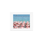 The Red Beach Umbrellas | Amalfi Coast Travel Photography | Europe Summer in Italy in Color Art Print Gallery Image 1