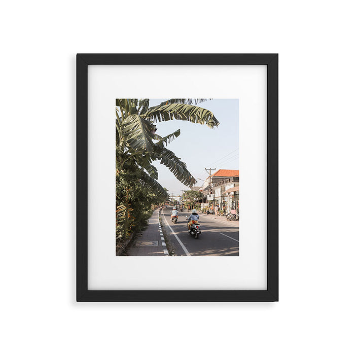 Tropical Road On Bali Island Art Print | Summer Holiday Photo | Digital Indonesia Travel Photography Framed Art Print Gallery Image 1