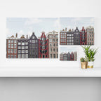 Typical Houses Of Amsterdam Picture | Dutch Urban City Architecture Art Print | Europe Travel Photography Canvas Print Gallery Image 3