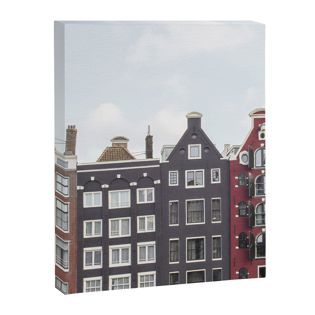 Typical Houses Of Amsterdam Picture | Dutch Urban City Architecture Art Print | Europe Travel Photography Canvas Print Gallery Image 6