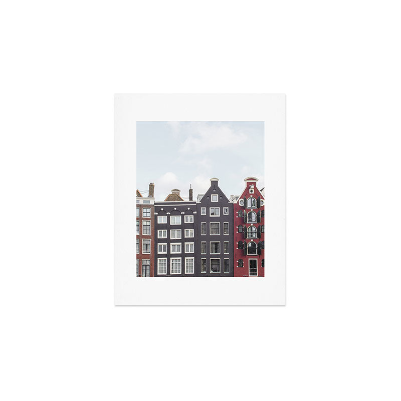 Typical Houses Of Amsterdam Picture | Dutch Urban City Architecture Art Print | Europe Travel Photography Art Print Gallery Image 1