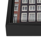 Typical Houses Of Amsterdam Picture | Dutch Urban City Architecture Art Print | Europe Travel Photography Framed Canvas Print Gallery Image 3