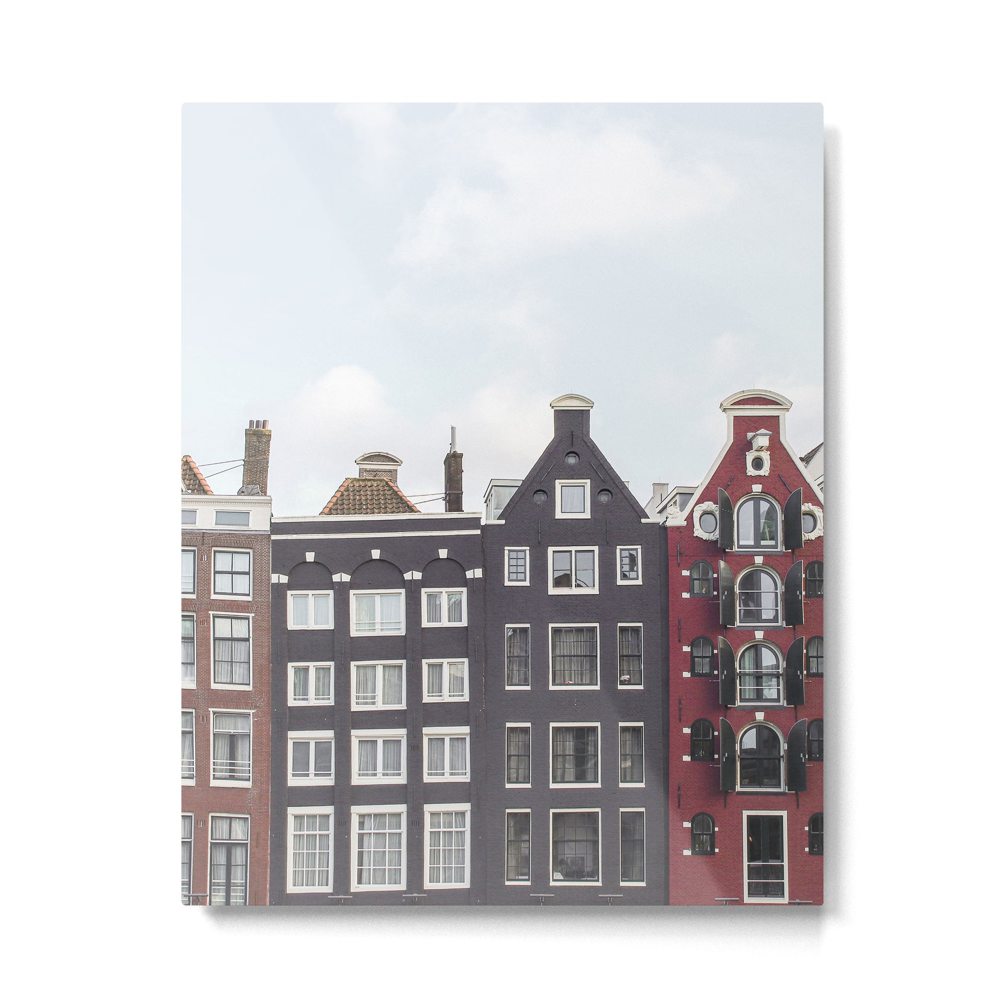 Typical Houses Of Amsterdam Picture | Dutch Urban City Architecture Art Print | Europe Travel Photography Metal Print Gallery Image 4