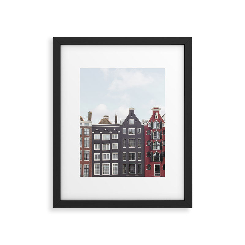 Typical Houses Of Amsterdam Picture | Dutch Urban City Architecture Art Print | Europe Travel Photography Framed Art Print Gallery Image 5